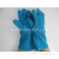 Green Leather Palm Full Lining Welder Glove (DLW712)